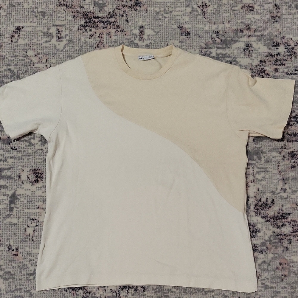 Zara Cream Short Sleeve Tees
